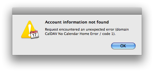 iCal error